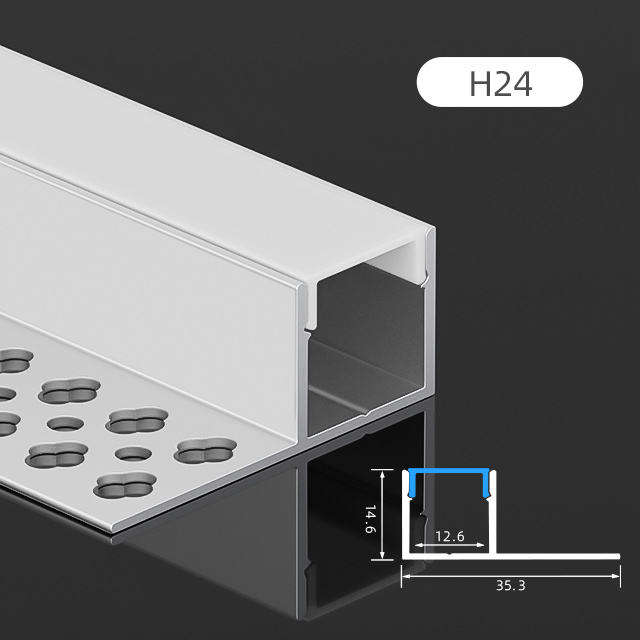 H24 (profilé + couvercle + embout)