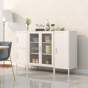 Moderne Stalen Meubelglazen Vitrinekast Met Scheidingswanden Dressoiropslag Voor Woonkamer En Slaapkamer Voor Hotels En Sportscholen - Product Image 3