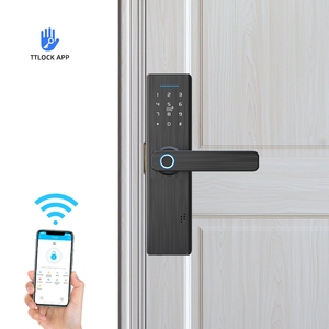 Smart Home Hotel Türschloss mit WIFI-Finger abdruck und digitaler Tastatur Touchscreen-Fernbedienung schlüssel und Karten zugriff - Product Image 6