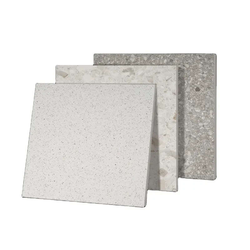 60x60 Faux Rustic Cement Innen fliesen Porzellan boden Keramik Weiß Terrazzo für Büro böden und Wand