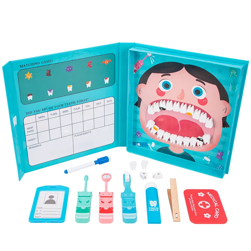 Juego de madera para dentistas, juego dental divertido, juegos interactivos para el hogar, gran oferta, venta al por mayor