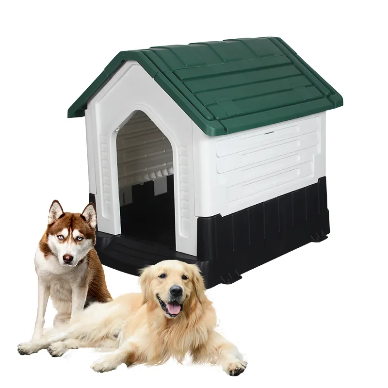 Hot Sale Abnehmbare regens ichere Kunststoff Big Pet Kennel Indoor Erhöhte große Hundehütte für Big Dog Casa De Mascota