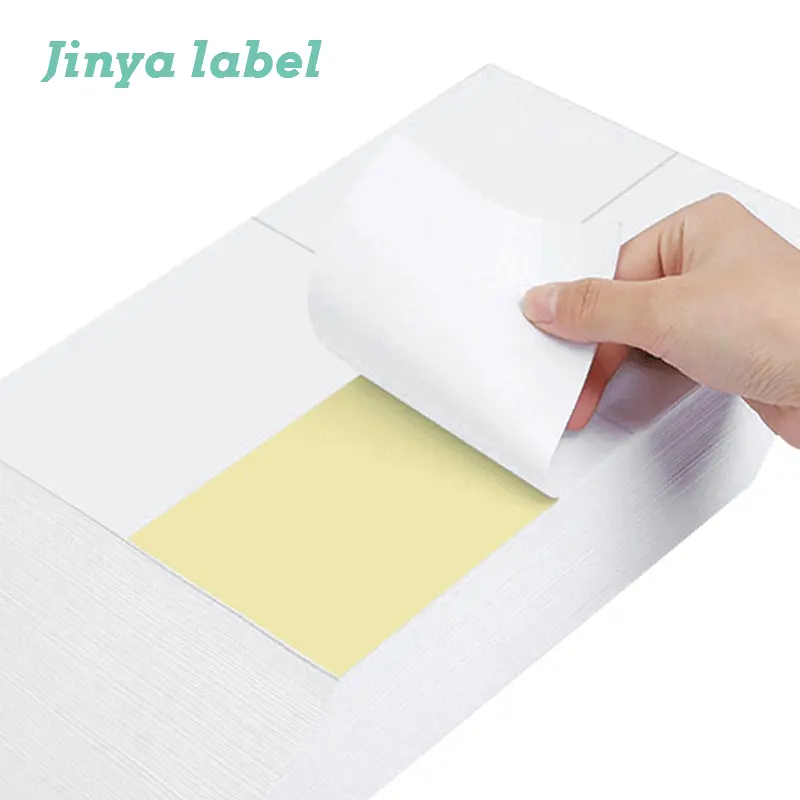 Vente en gros à prix d'usine 70g de papier sans bois 83g jaune PEK papier d'étiquettes autocollantes pour imprimantes laser à jet d'encre