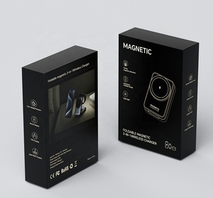 折りたたみ式15W磁気ワイヤレス充電器3In1ワイヤレス充電ステーションforIphone 12 13 1415シリーズ電話スタンド - Product Image 5