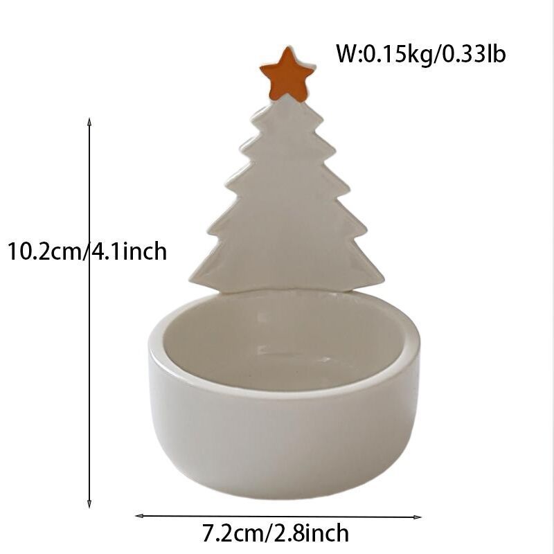 Bougeoir sapin de Noël jaune