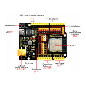 Keyes tudio Universal Wifi USB PLUS ESP32 Blue-Tooth-Entwicklungs platine für Arduino