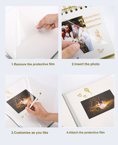 Custom Desk Calendar Photo Album Auto-adesivo espiral Scrapbook Páginas grossas Handmade DIY Memory Book - Product Image 3