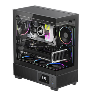 スチールフレーム付きS-X6 ATX ATXゲーミングPCケース、フロントUSB 3.0、デスクトップマザーボード用の防湿デザイン & 冷却システム - Product Image 3