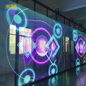 HD Transparent Mesh Modul Display 3D LED Transparent Glas Werbe bildschirm für Elevator Retail Store Einkaufs zentrum Animation - Product Image 3