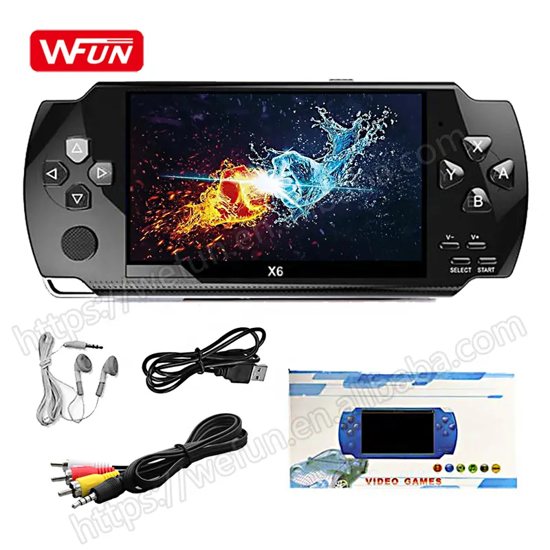 Multi-Functional Portable X6 Handheld Game Console 64/128 Bit 10000 Games Video Game Consoles