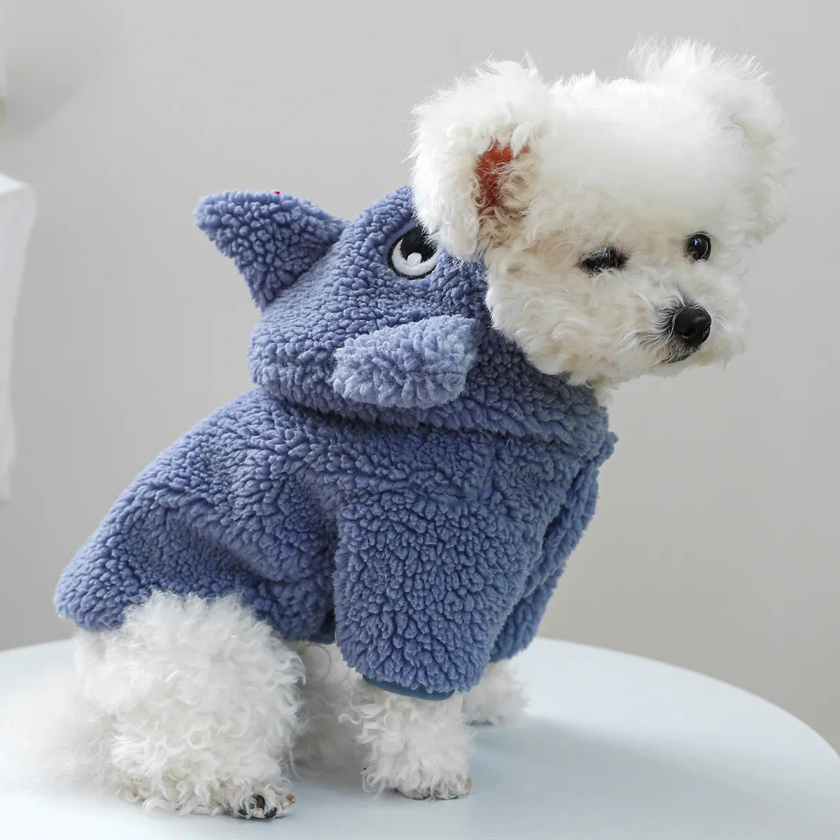 Preço De Atacado Cachorro Oem Inverno Cão Vestuário Fabricante, cão De Estimação Roupas Personalizadas Plain Blank Dog Pet Hoodie Branco Algodão