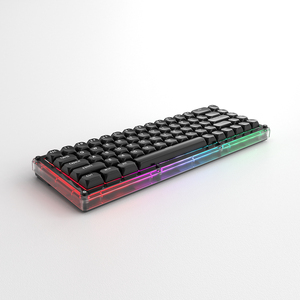 Teclas coloridas de plástico ABS 68 teclas Teclado de oficina retroiluminado RGB de modo dual