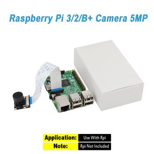 Cámara gran angular de ojo de pez para Raspberry Pi 4B/3/2 / B + Cámara 5MP /1080p para cámara Raspberry Pi
