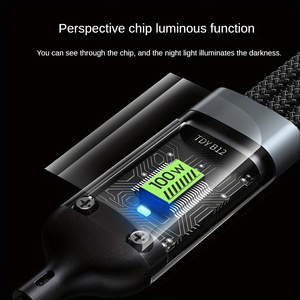 Data Cable 3 in 1 USB Cable 100W Type C Multi-function <strong>One</strong> to Three Lines 1.2m Cable <strong>Charger</strong> for iphone - Product Image 5