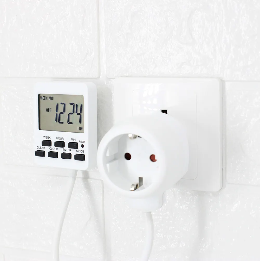 2023 Smart Digital Electronic EU Plug Timer Eu Plug Timer Digital Programmable Pour La Maison