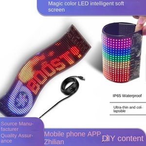 LED araba yumuşak ekran USB araba esnek reklam ekran App Bluetooth akıllı ekran pencere kapı tam renkli ekran - Product Image 3
