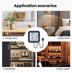 Tuya WiFi/ZigBee Smart <strong>Temperature</strong> <strong>Humidity</strong> <strong>Sensor</strong> Smart Home <strong>Temperature</strong> <strong>Sensors</strong> Works With Alexa Google Assistant Smart Life - Product Image 5