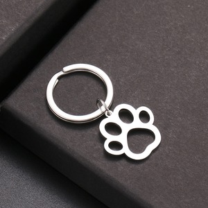 猫の足跡チャームバッグアクセサリー犬の足跡キーホルダーキーリングカスタム画像犬のタグ - Product Image 5