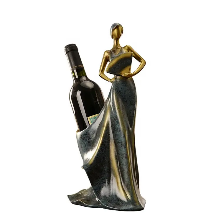 Boa qualidade promocional artesanato vinho rack de moda de decoração para casa decoração ornamento enfeites para casa