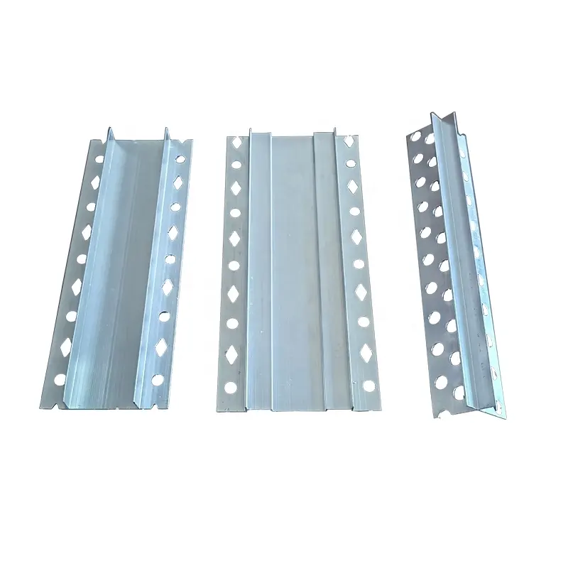 Gran oferta, perfil de aluminio de ranura doble individual antigrietas para línea de pared exterior, tira separadora de división de arena en agua