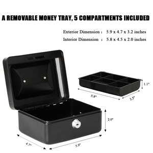 Çıkarılabilir para kutusu bozuk para tepsisi küçük metal güvenlik para yuvası para kutusu - Product Image 5