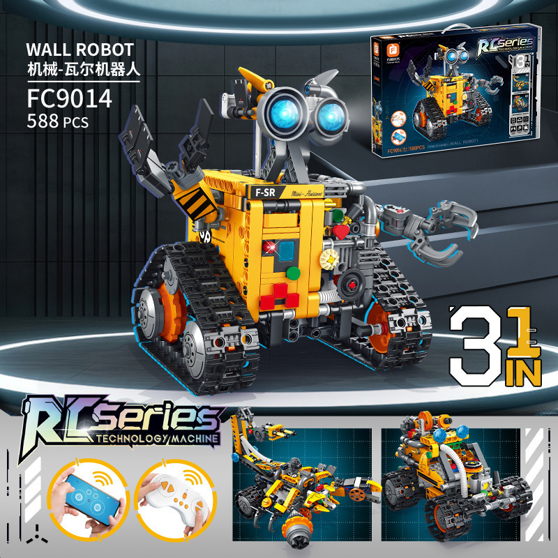 Robot Val de triple transformación con control remoto - Set de regalo de 588 piezas