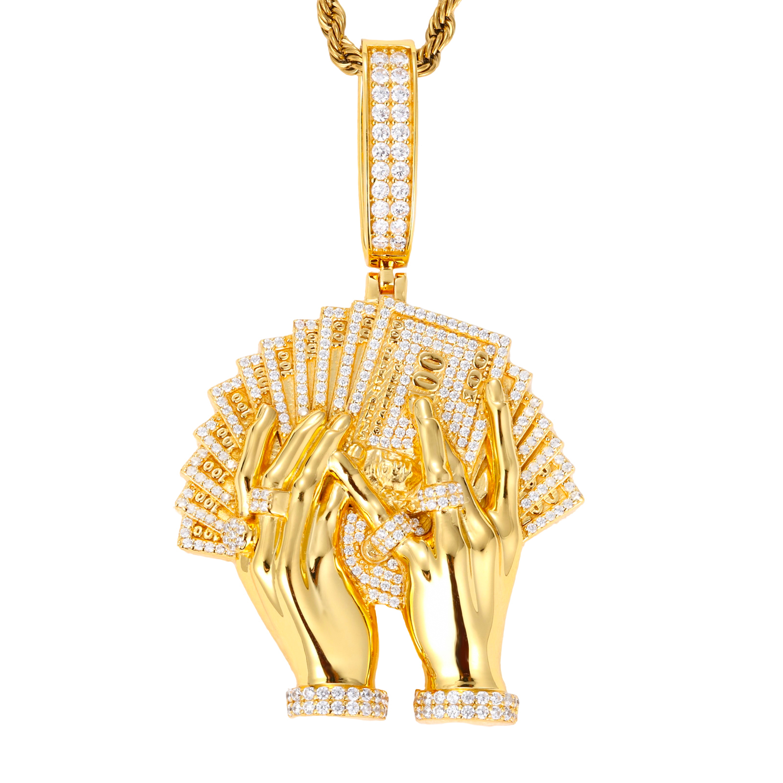 Brass, Moissanite - Gold