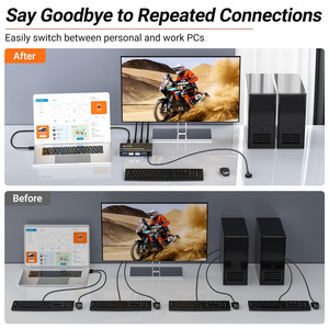 プリンターキーボードおよびマウス用の高品質4x4USB3.0共有4ポートHDMIKvmスイッチャー4入力4出力 - Product Image 4