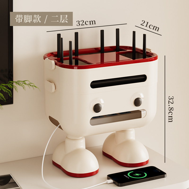 Two-layer design with eyes and feet