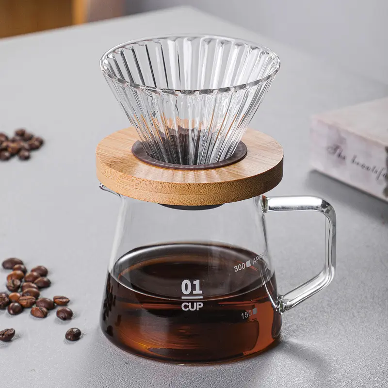 Highwin 300/500Ml Espresso Handdruppelpot Borosilicaatglas Over Het Koffiezetapparaat Gieten