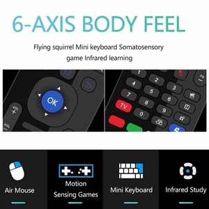 MX3 Universal Air Remote 2,4G inalámbrico Fly mouse Mini teclado IR aprendizaje 6 Axis Giroscopio para Android TV Box - Product Image 4