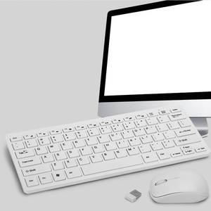PC/MACチョコレートタイプキーボード用ワイヤレスキーボードメカニカルおよびマウスコンボ携帯電話用キーボードマウスセット - Product Image 2