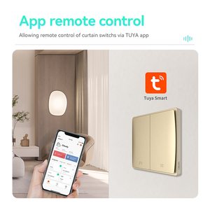 LEELEN Interruptor Tuya Smart Life Wifi Curtain Switch PC Zigbee 2 Gang 4keys Voice Control Timing Switch for Smart Home