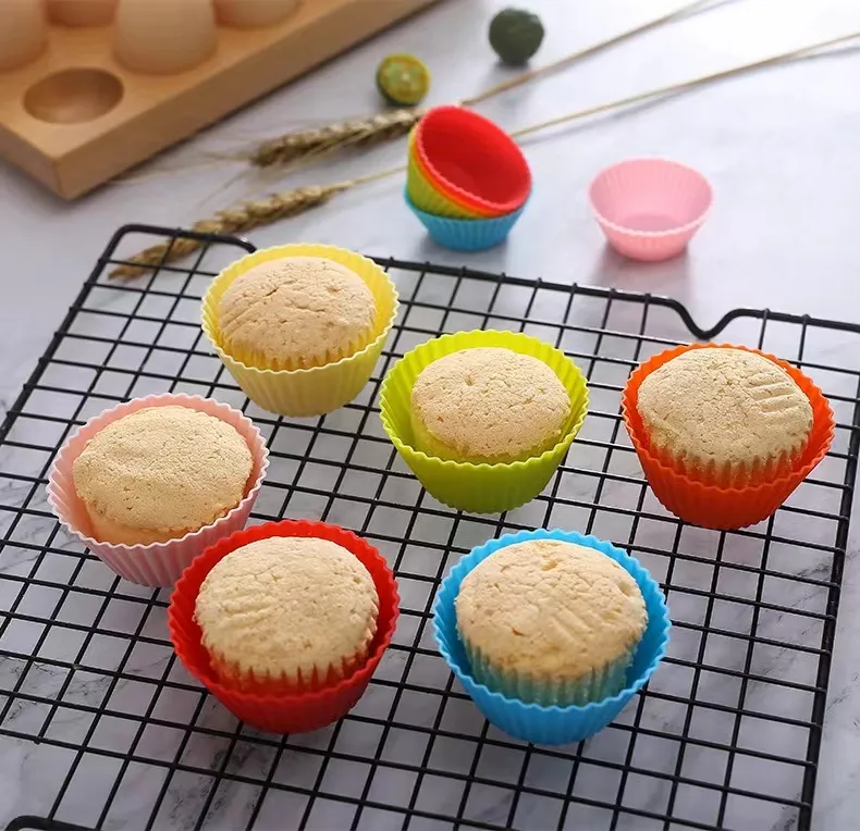 Neuer Schlussverkauf Silikonkuchen Cupcake Tasse Backwaren Backen Silikonformen Muffin Cupcake Formen DIY Kuchen Dekoration Werkzeugezubehör