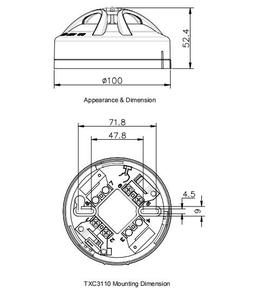 2 Wire Fixed <strong>Temperature</strong> <strong>Sensor</strong> Fire <strong>Alarm</strong> Conventional Heat Detector - Product Image 4