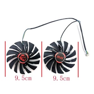 2 אוהדים חדש עבור msi r9 <span class=keywords><strong>390x</strong></span> 390 380 r7 370 8Gb משחקים כרטיס גרפי דוק החלפת מאוורר pld10010s12hh