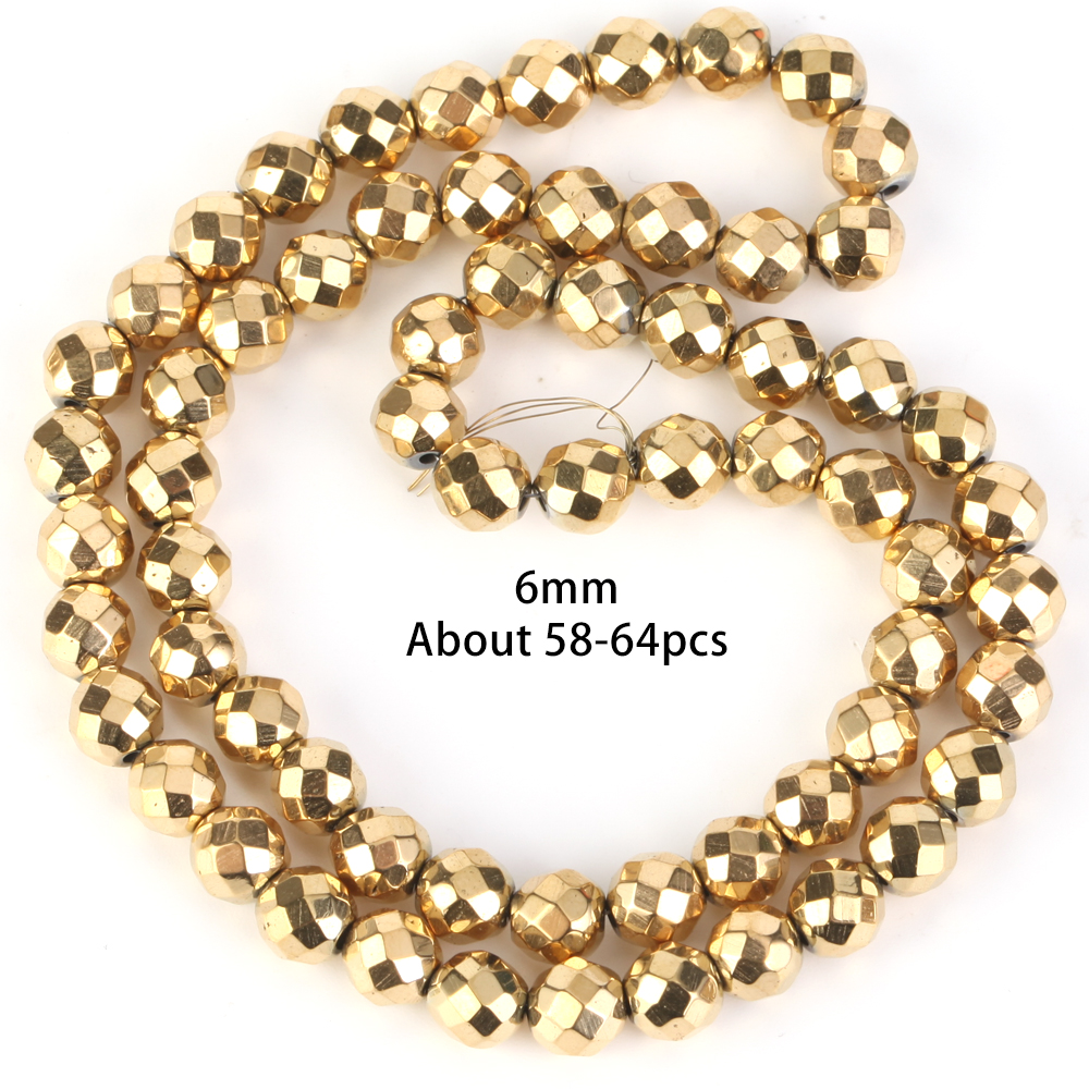 Perles à facettes de 6mm