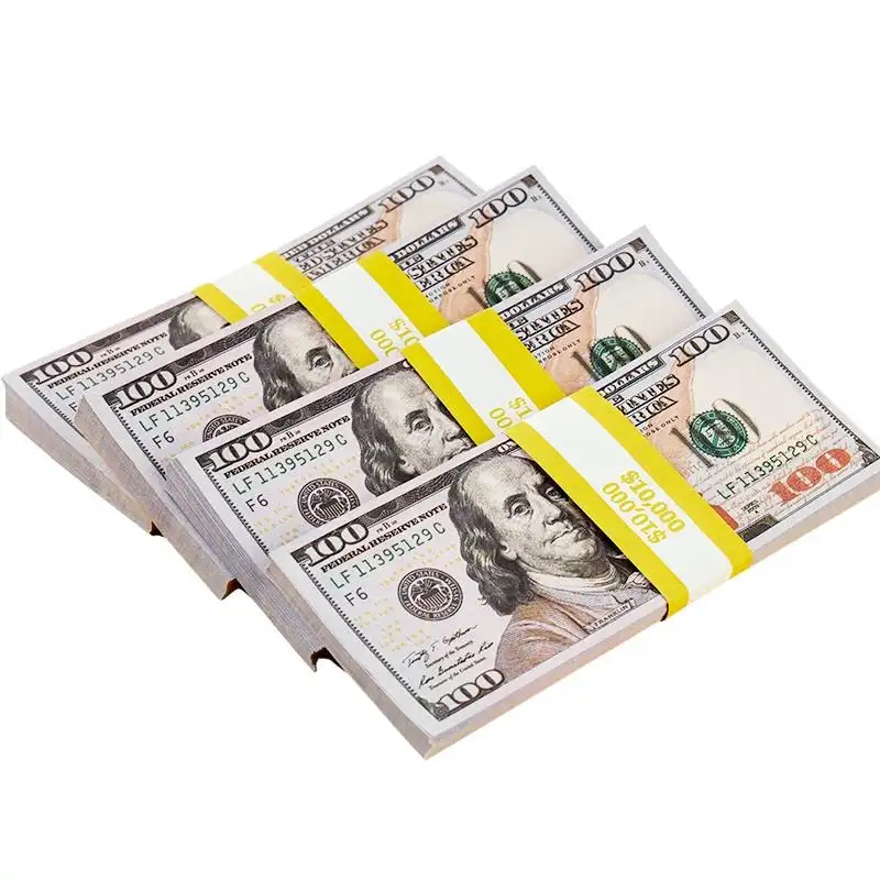 Benutzer definierte 100 Dollar Bank Ahnen Geld Notizen Film Prop Geld Uk Prop Geld für Party-Spiel