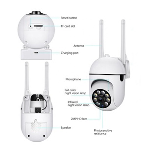 Cámara IP de alta calidad con gran angular de 360 grados, visión nocturna, detección de movimiento de Audio bidireccional, seguridad del hogar, CCTV, inalámbrica, A7 - Product Image 4