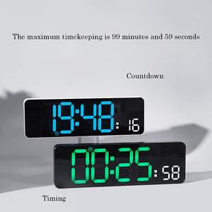 Yaratıcı hava istasyonu çok fonksiyonlu LED dijital Alarm saat uzaktan kumanda zamanlama duvar saatleri oturma odası için - Product Image 3