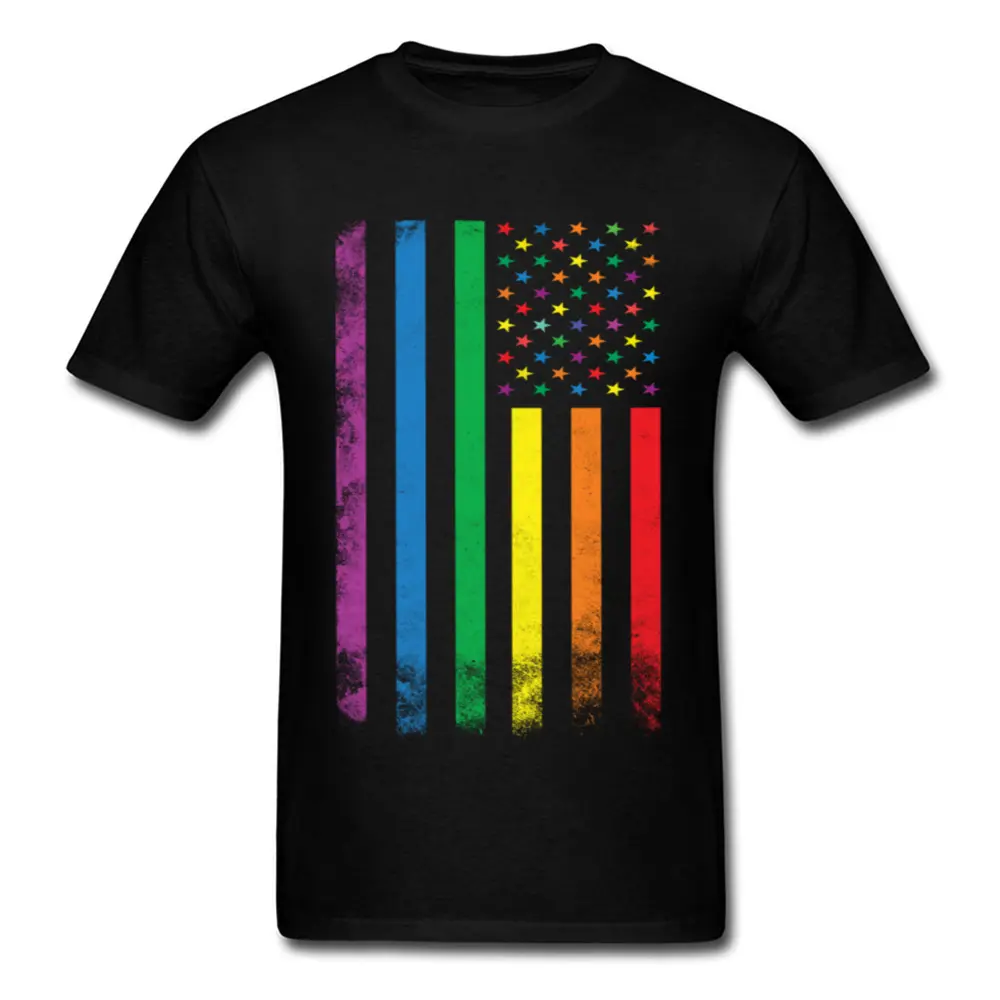 Maglietta da uomo con bandiera americana arcobaleno maglietta Gay Pride maglietta lesbica magliette a righe colorate magliette Vintage abbigliamento Hip Hop