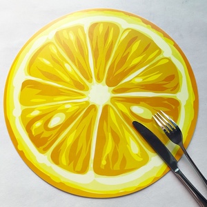 Lemon Art <strong>Customized</strong> Round <strong>PP</strong> Plastic <strong>Table</strong> <strong>Mat</strong> Washable Polypropylene Placemat in Clear Color for Home Use Bulk Packing - Product Image 4