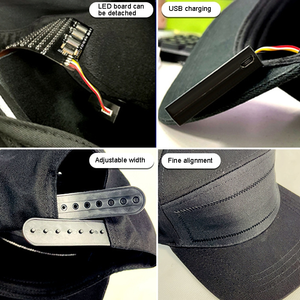 Factory Wholesale LED Lighted Party <strong>El</strong> Flashing <strong>Cap</strong> Smart APP Programmable Unisex Baseball Hat <strong>Cap</strong> With Led Light Logo Party - Product Image 4