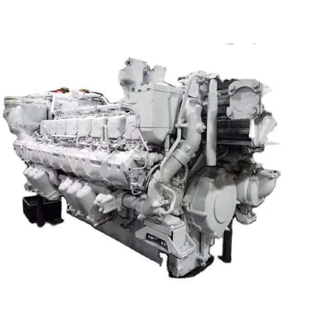 В наличии 4 шт. б/у Mtu 16V396te74L морской дизельный двигатель с Zf морской коробкой передач для быстрого парома