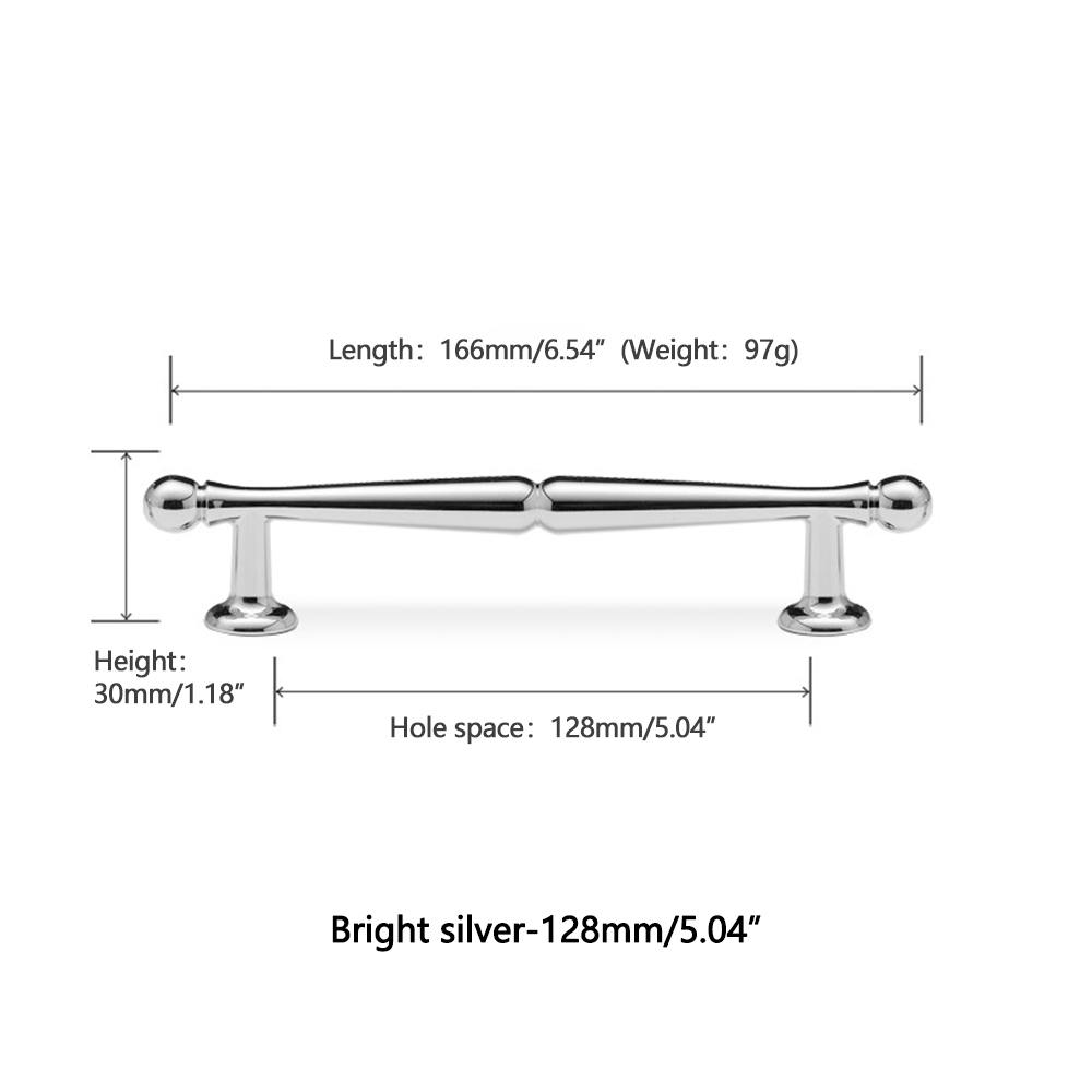 8093 Polished Chrome-128mm/5" Hole Center