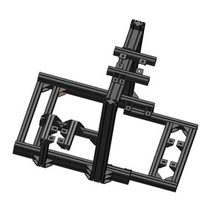 โครงอะลูมิเนียม 4080 4040 สำหรับประกอบเอง ชุดอุปกรณ์เล่นเกม Sim Rig ขนาดเล็ก พร้อมพวงมาลัยสำหรับจำลองการขับรถ รองรับพวงมาลัย Fanatec และ Speed Magic - Product Image 1