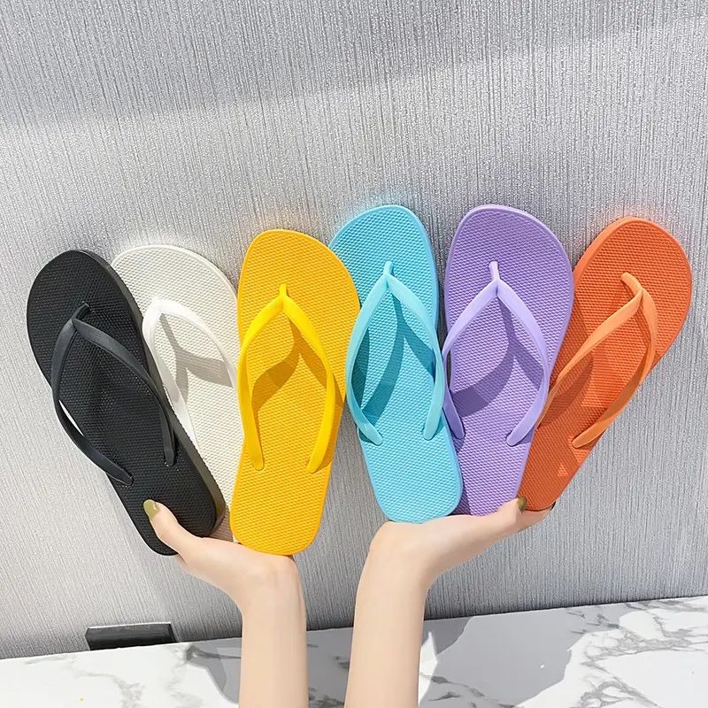 Kustom cetak Logo musim panas karet wanita sandal kamar mandi pantai sandal jepit pernikahan murah sandal karet Flip Flop