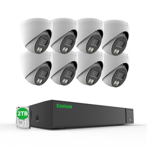 CANTONK 2MP 8CH 4 IN 1 DVR AHD DOME kiti HD kablolu açık gece görüş CCTV kayıt OEM ODM tam SET güvenlik kamera sistemi - Product Image 1