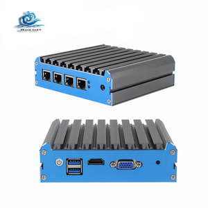 Celeron J4125 1u Barebone Pc 2.5G Gigabit LAN Card Router Firewall <strong>Networking</strong> Server Black USB Wireless SWITCH WIFI Status Power - Product Image 1
