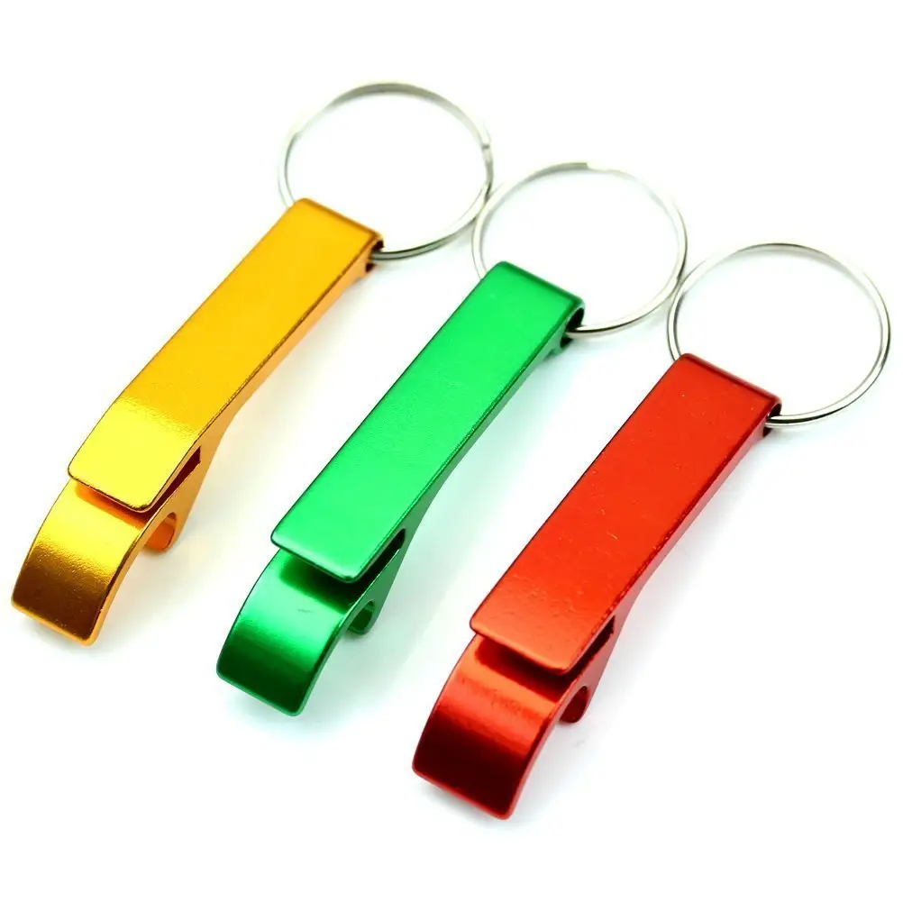 Yellow And Any 65*12*2mm Stainless Steel/metal/aluminum Corkscrew Custom Keychain Bottle Openers Beer Opener